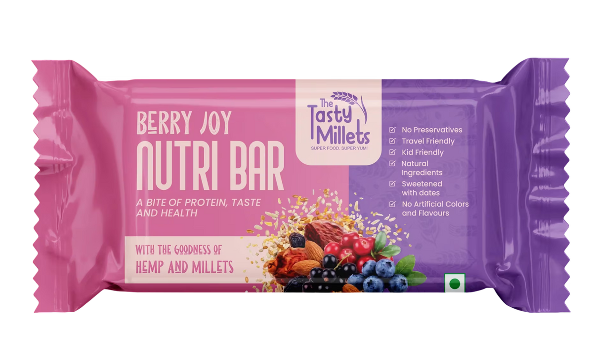 Single Pack of Our The Tasty Millet Nutri Joy Bar Made with goodness of hemp and millets.