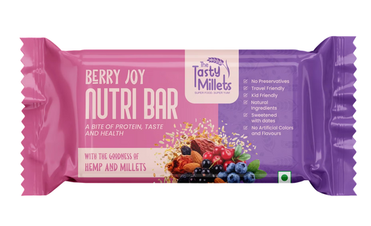 Single Pack of Our The Tasty Millet Nutri Joy Bar Made with goodness of hemp and millets.
