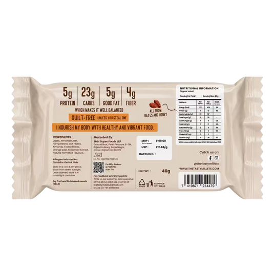Made with goodness of millet and hemp seeds 