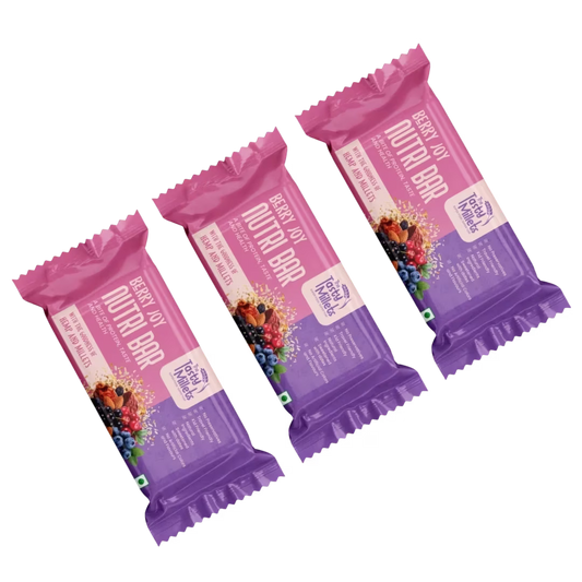 Packaged of Three Bars with goodness of millet and hemp seeds