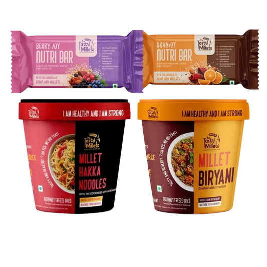 Combo Btw Name of Asian Combo Which comes with two millet meals and two millet bars