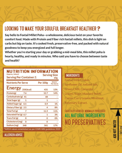 Millet Poha - The Tasty Millets